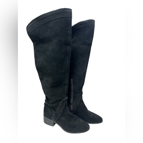 Vince Camuto Karinda Black Suede Over The Knee Boot Sz 10 - Picture 2 of 15